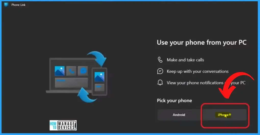 Windows Phone Link for iPhone | Get iPhone Notifications on Windows PC | Make Phone Calls. fig.1