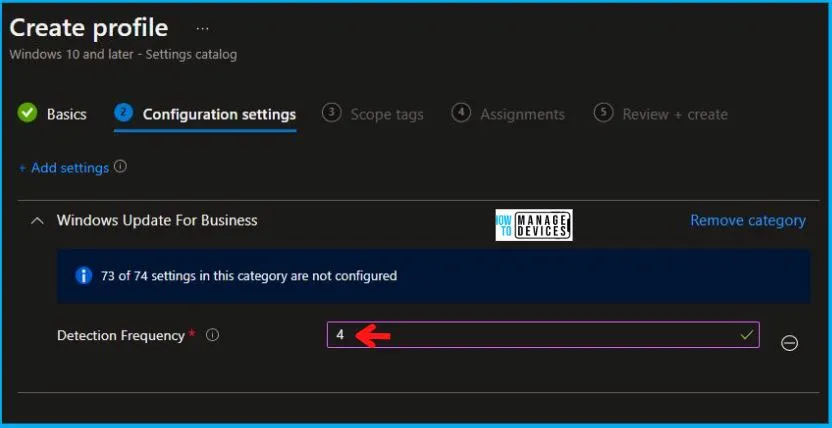 Speed Up Windows Update Detection Frequency Policy Using Intune Fig.6