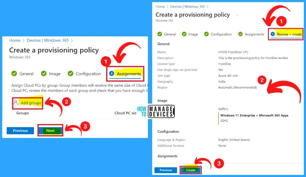 Windows 365 Cloud PC Frontline Provisioning Policy Creation Process | 3 Cloud PC with One License - fig.4