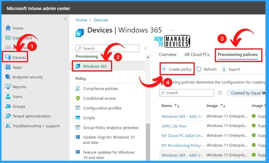 Windows 365 Cloud PC Frontline Provisioning Policy Creation Process | 3 Cloud PC with One License - fig.1