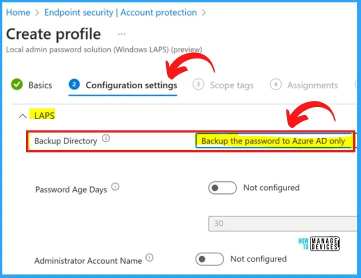 Windows LAPS Role Based Access Controls using Intune Fig.3