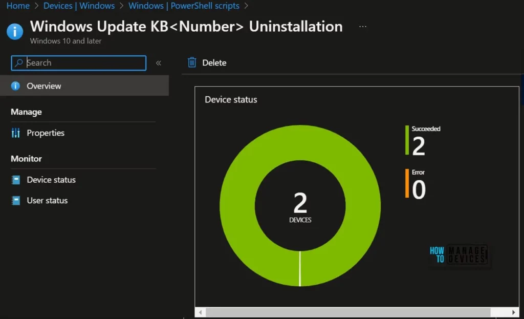 Uninstall Windows Update with Intune PowerShell Scripts Fig.8