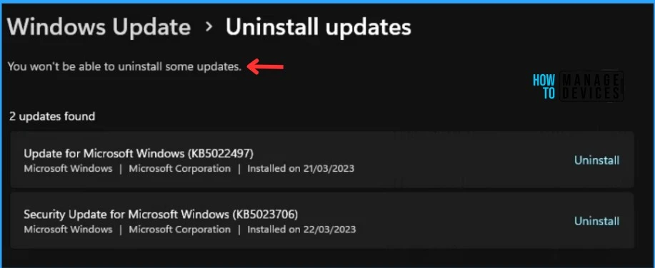 Uninstall Windows Update with Intune PowerShell Scripts Fig.1