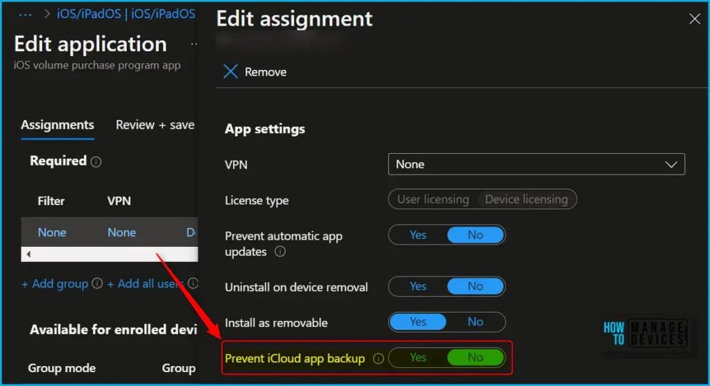 Manage iCloud App Backup Settings for iOS macOS Devices using Intune Fig.5