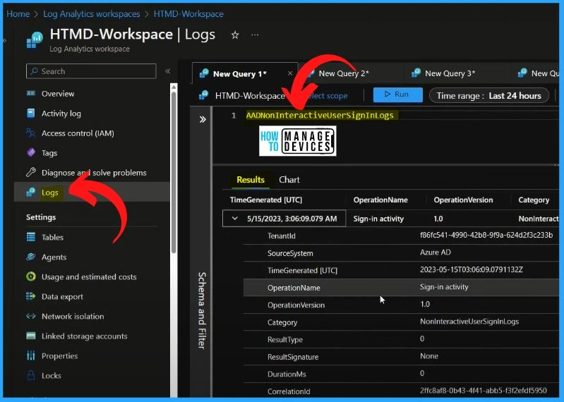 Export Azure AD Logs to Azure Monitor | Analyse the Logs using KQL Queries - fig.11