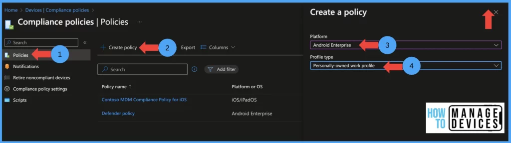 Create a Compliance Policy for Android Devices in Intune Fig: 4