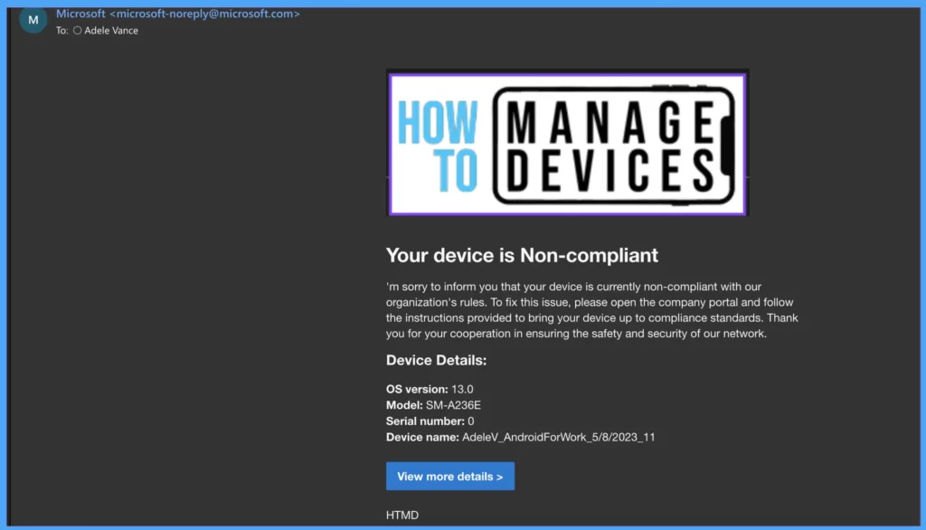 Create a Compliance Policy for Android Devices in Intune Fig: 16