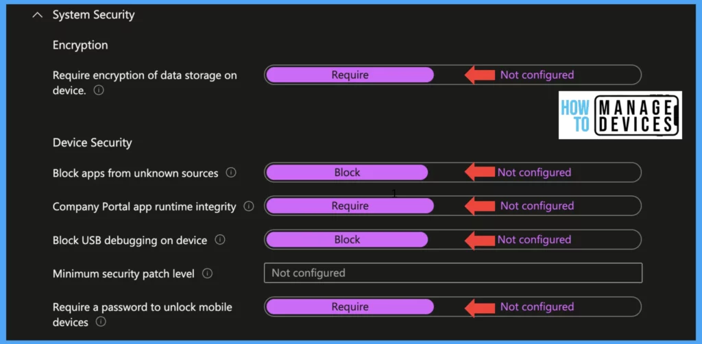 Create a Compliance Policy for Android Devices in Intune Fig: 8