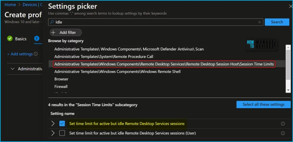 Configure Idle Session Time Limits for Windows 365 Cloud PC Frontline Fig.5