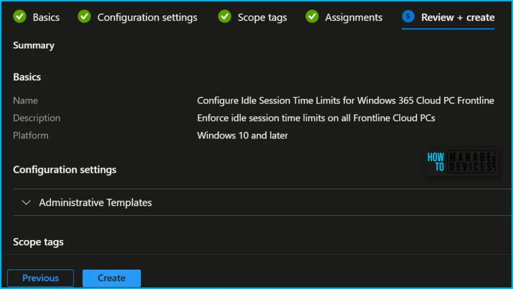 Configure Idle Session Time Limits for Windows 365 Cloud PC Frontline Fig.7