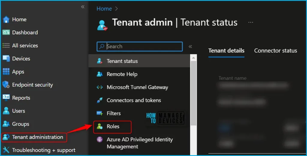 Control Organizational Message from Intune RBAC Role Fig.1