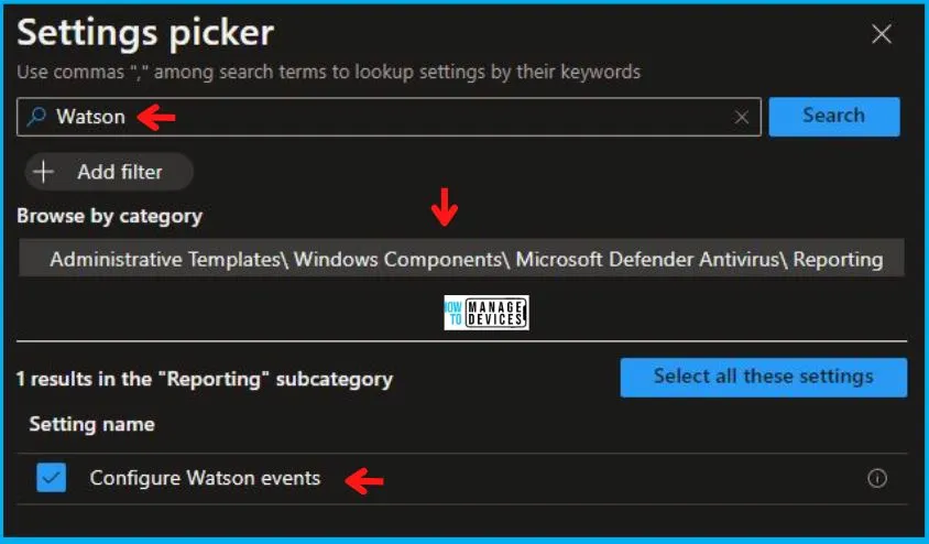 Disable Watson Events Policy Using Intune Fig.5