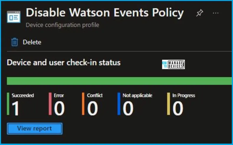 Disable Watson Events Policy Using Intune 1