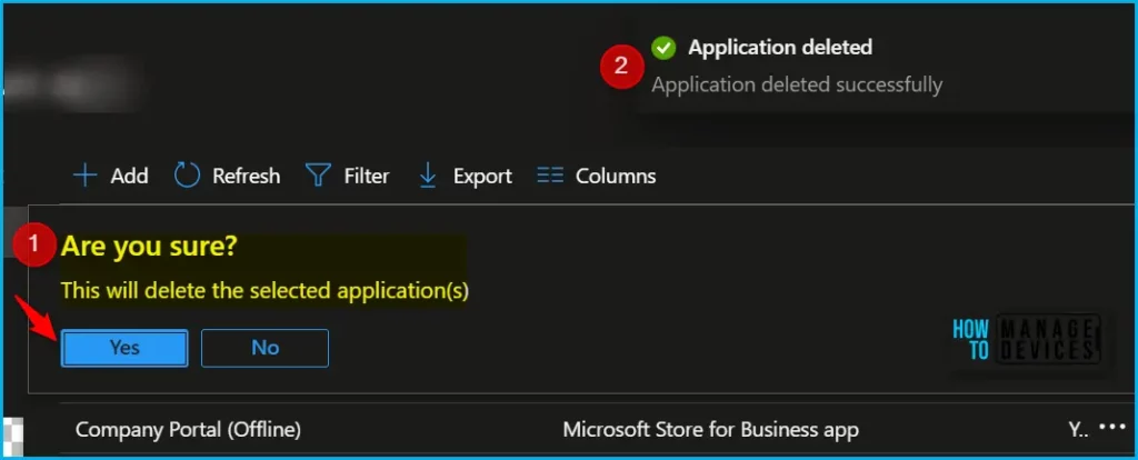 Delete Microsoft Store for Business App from Intune Fig.4