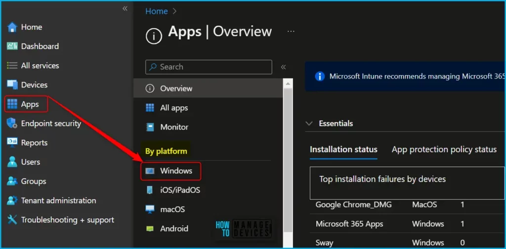 Delete Microsoft Store for Business App from Intune Fig.1