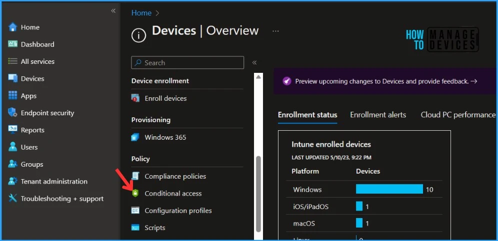 Duplicate Conditional Access Policy from Intune Fig.1