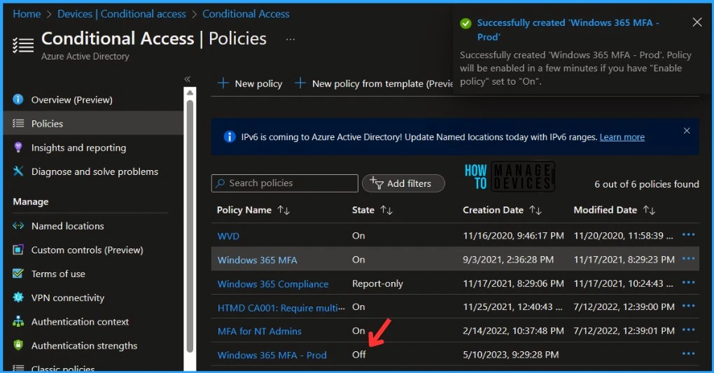 Duplicate Conditional Access Policy from Intune Fig.4