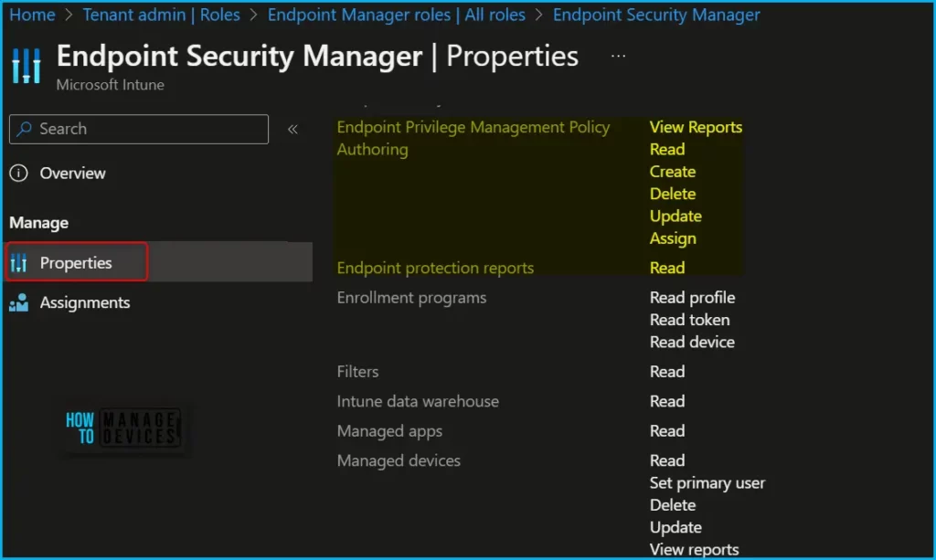 Intune Role-based Access Controls for Endpoint Privilege Management Fig.3