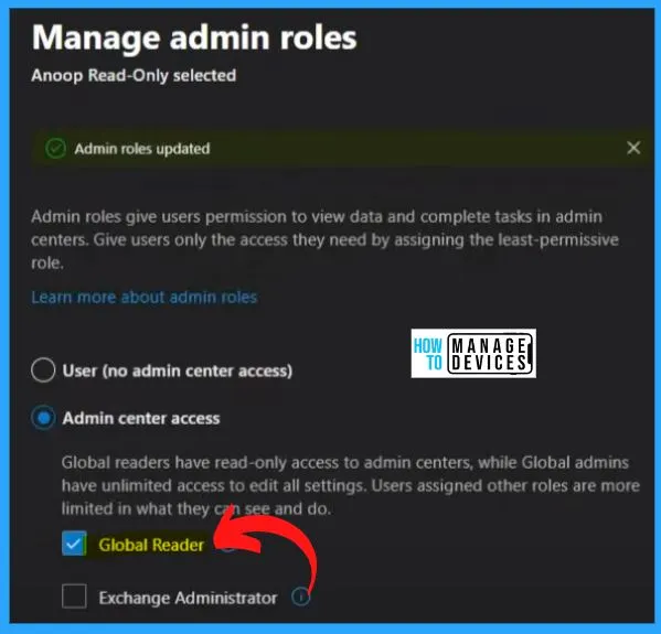 Global Reader Message Center Reader Roles Permissions Best and Easiest options | Azure AD | M365 - fig.12