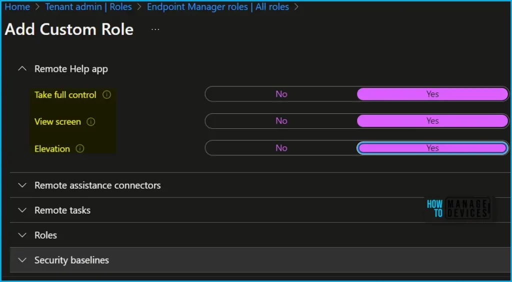 Intune RBAC Role Configuration Fig.5