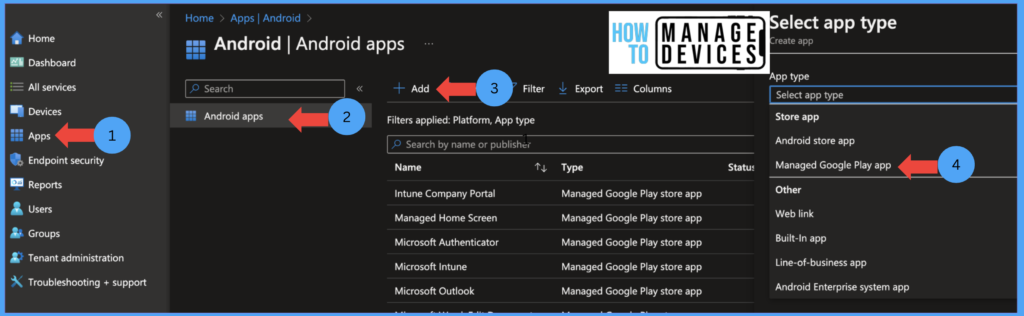 Deploy Private LOB Apps to Android Devices using Intune Fig: 1