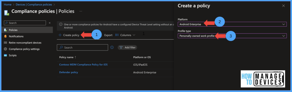 Secure Android devices using Microsoft Defender for Endpoint in Intune Fig: 4