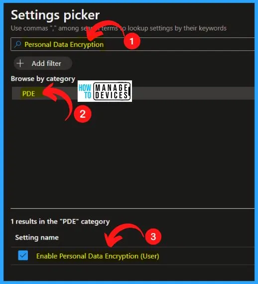 Enable Disable Personal Data Encryption on Windows 11 Devices using the Settings Catalog - fig.5