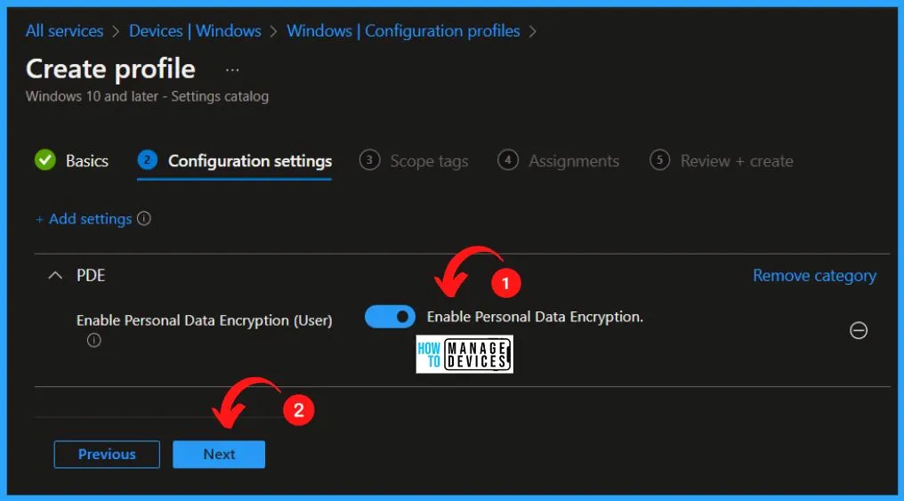 Enable Disable Personal Data Encryption on Windows 11 Devices using the Settings Catalog - fig.6