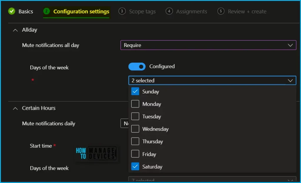 Configure Intune Quiet Time Policy for iOS/iPadOS and Android Apps Fig.5