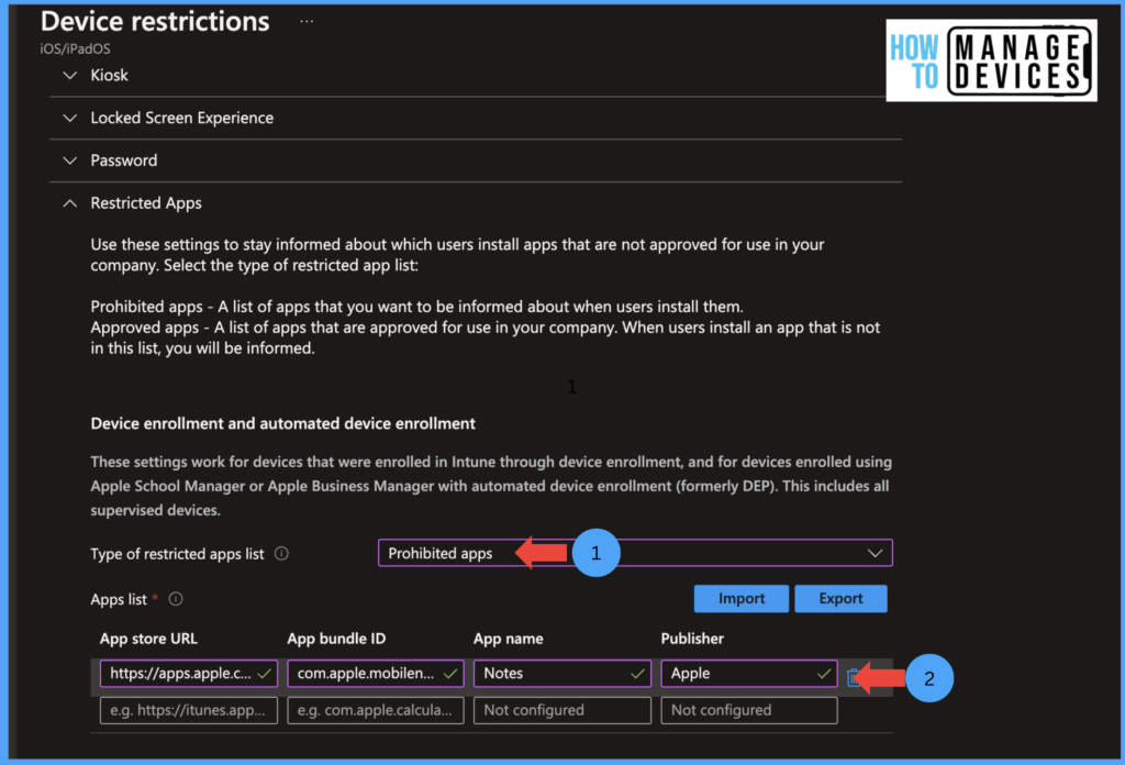 Restrict malicious apps on iOS and Android devices using Intune Fig: 4