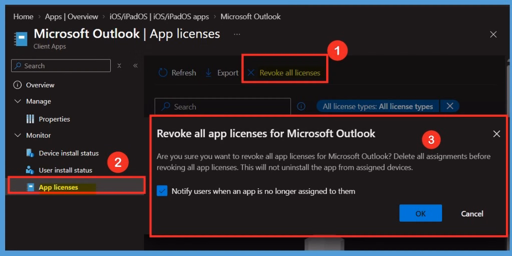 Revoke Apple VPP App Licenses to Manage Purchased Apps using Microsoft Intune 5 Revoke Apple VPP App Licenses to Manage Purchased Apps using Microsoft Intune - Fig.4