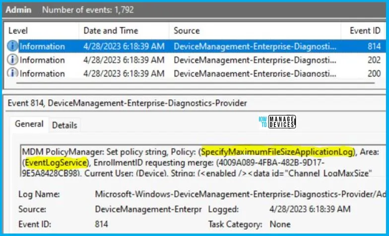 Specify the maximum log file size Policy Using Intune Fig.10