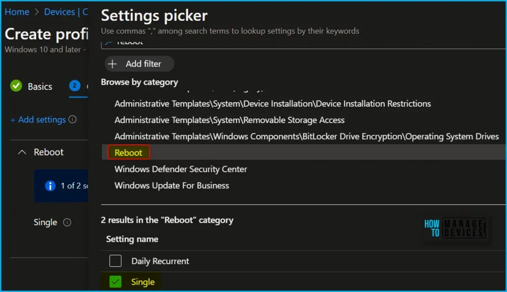 Schedule Reboot for Windows Devices using Intune Fig.5