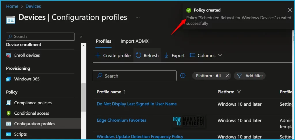 Schedule Reboot for Windows Devices using Intune Fig.9