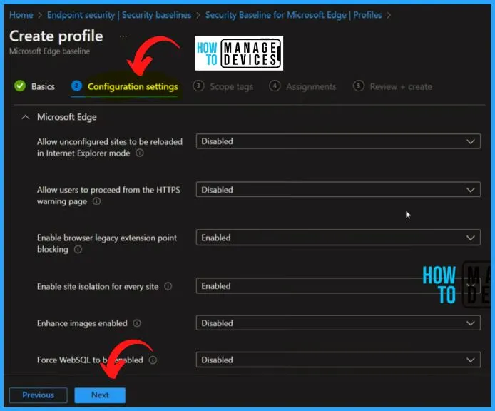 Secure Microsoft Edge Browser using Intune Security Policies - fig.5