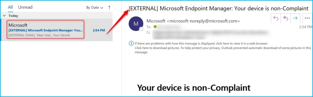 Configure Notifications for Noncompliant Devices in Intune Fig.8