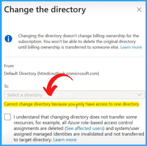 Transfer Azure Subscription to Different Azure AD Directory - fig.2