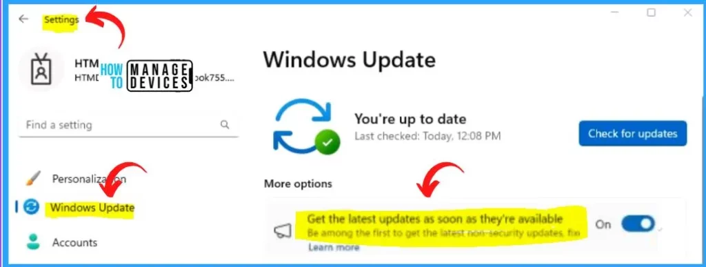 HTMD Newsletter from 1st to 5th May 2023 10 Windows Updates New Feature Get the Latest Updates as soon as They're Available 1st to 5th May 2023 - fig.8