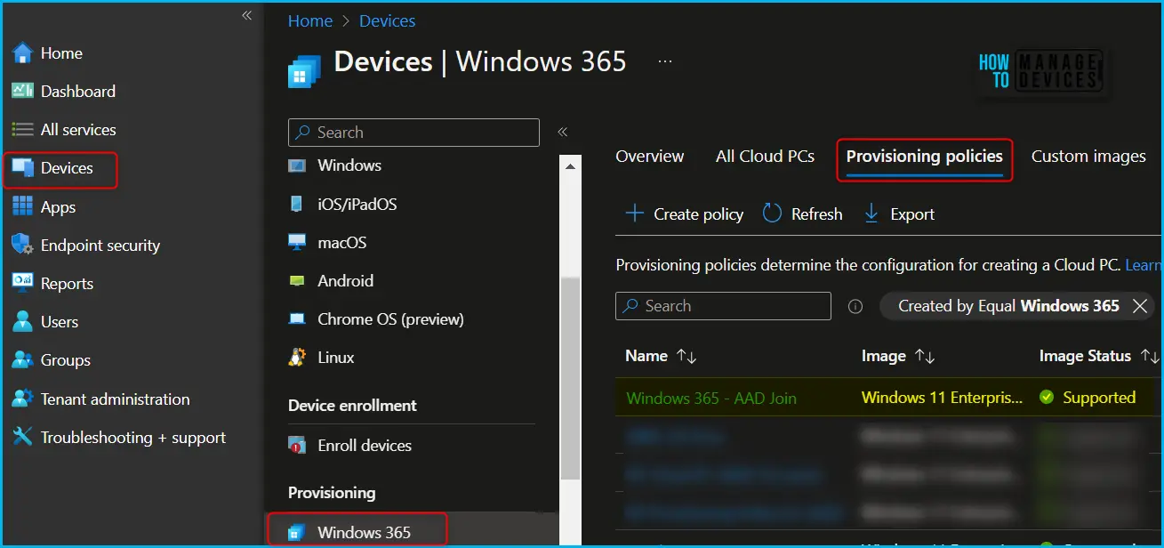 Move Windows 365 Cloud PC to Another Region Fig.1