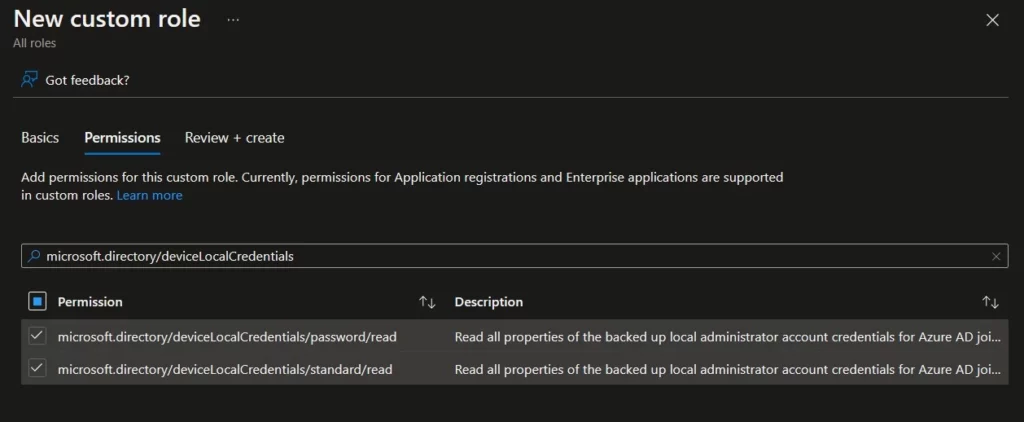 Windows LAPS Role Based Access Controls using Intune Fig.4.2