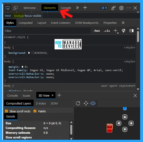 Dev Tools of Microsoft Edge Browser in Windows 11 - Fig. 6