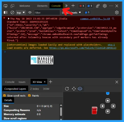 Dev Tools of Microsoft Edge Browser in Windows 11 - Fig. 5