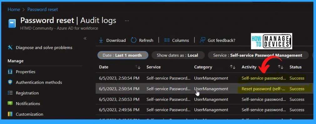 HTMD Newsletter from 5th to 9th June 2023 6 Azure AD SSPR Self-Service Password Reset Guide 5th to 9th June 2023 - Fig. 6