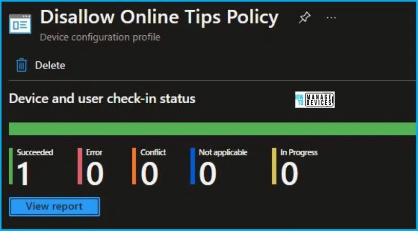 Disallow Online Tips Policy Using Intune Fig.9