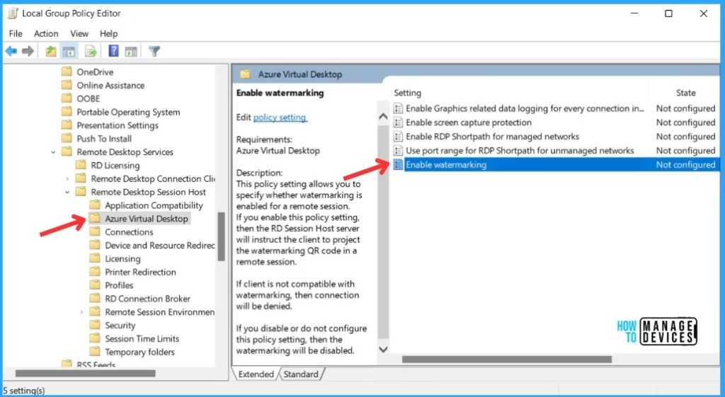 Enable Watermarking for Secure Windows 365 and AVD Experience Fig.5