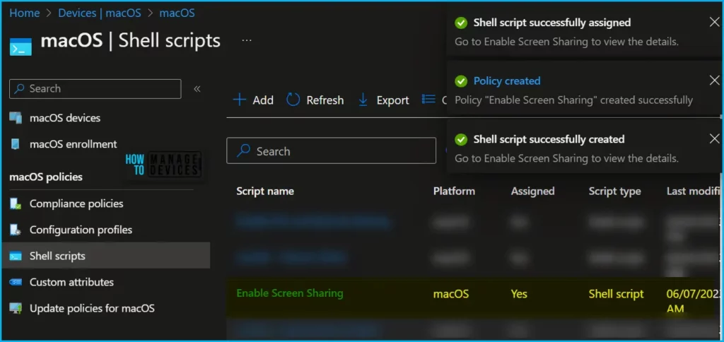 Use Shell Scripts for macOS Devices using Intune 2