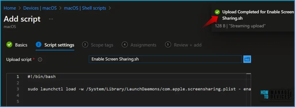 Use Shell Scripts for macOS Devices using Intune Fig.2