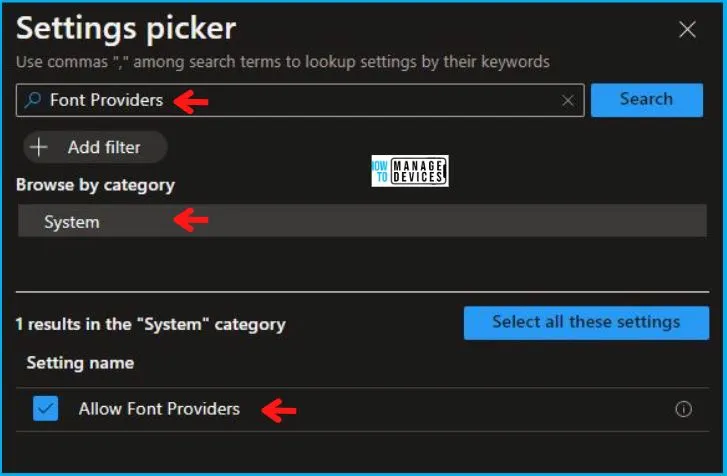 Turn Off the Font Providers Policy Using Intune Fig.5