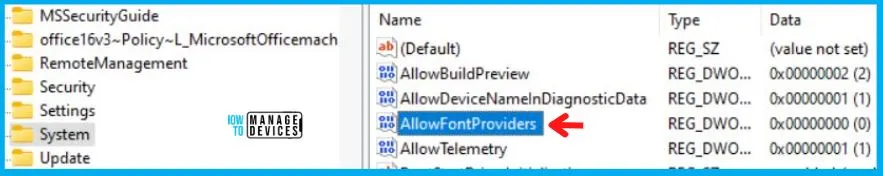 Turn Off the Font Providers Policy Using Intune Fig.11