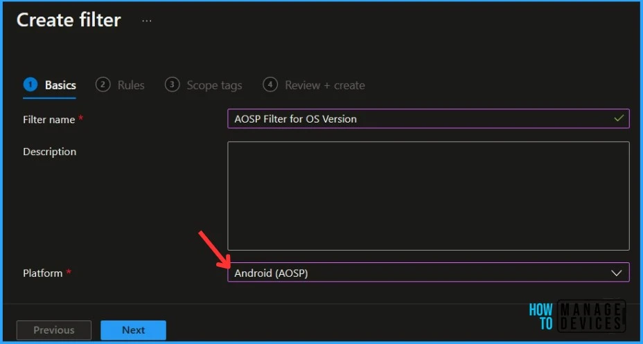 Intune Supports Assignment Filters for Android AOSP Fig.2